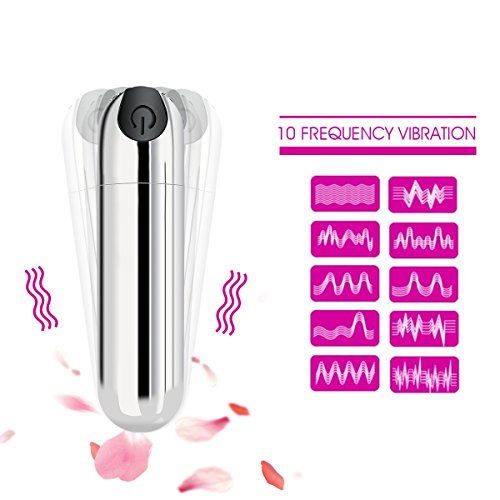 Vibrator Clitoris And G-Spot Nipple Stimulator Vibrate Massager Bullet Vibe Orgasm Vagina Dildo For Travel Usb Rechargeable Portable Waterproof Vibrating Wand Adult Sex Toy (Silver) #TOP1