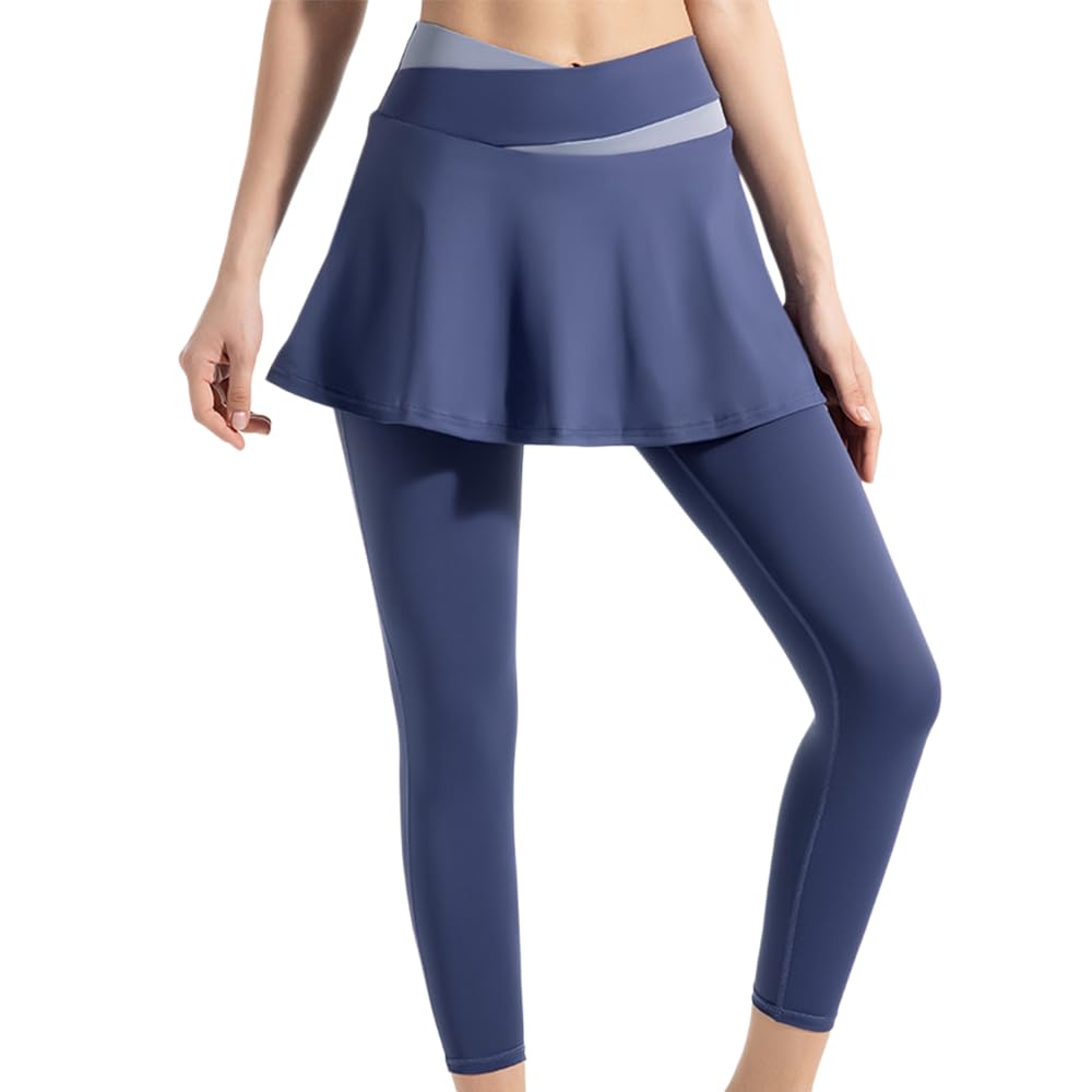 Leggings con falda para mujer atléticos para gimnasio golf tenis