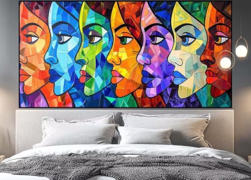 Diamond painting grand format pour combler les grands murs vides tableau abstrait 5D