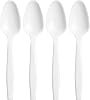 50 Medium-Weight Disposable Plastic Teaspoons - White