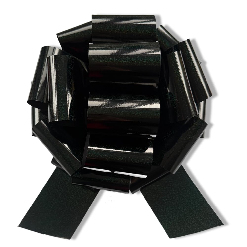 1Pcs 14 Inch Giant Large Pull Bow Big Bow,Great Gift Bows for appliances,Bikes,Table Decorations and Party Events (Metallic Black)