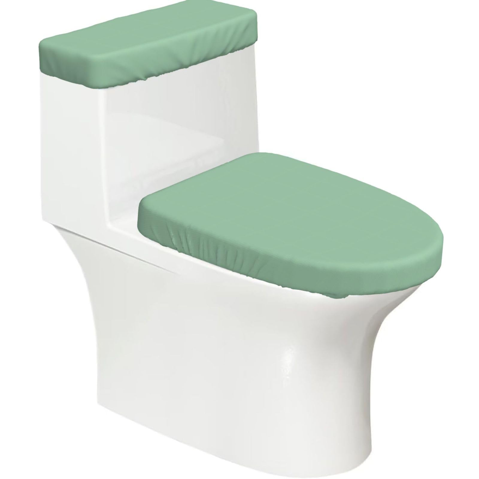 Mrowyc Black Bright Green Printed Toilet Seat Set - Set Of 2 - Universal Toilet Seat Cover - Housewarming Birthday Christmas Gift