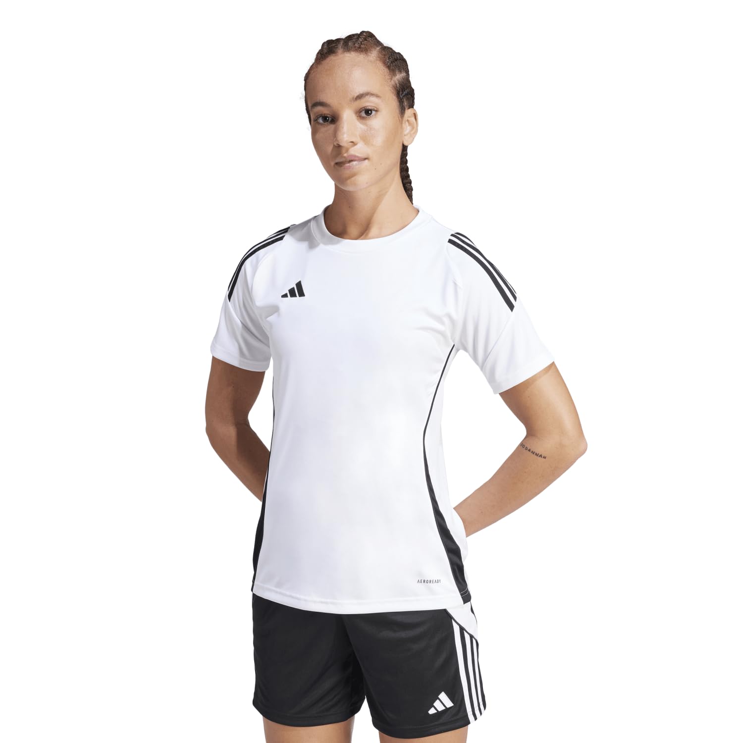 adidas Damen Tiro 24 Shirt, White/Black, M