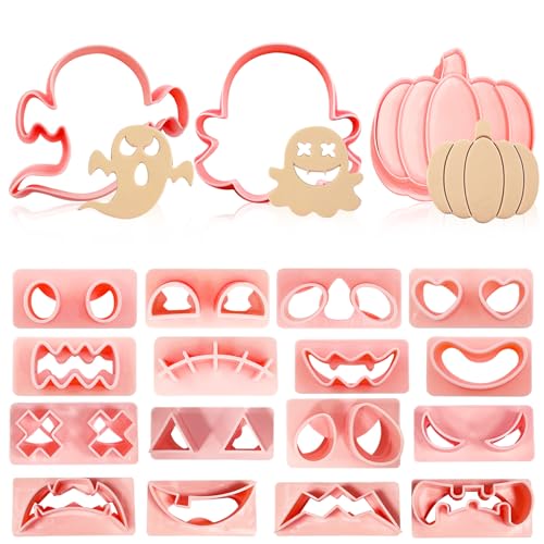 YeahBoom 20 Pezzi Formine Biscotti Halloween,3D Pressable Formine per Biscotti,Tagliabiscotti 3D Halloween Set,Stampi Biscotti,Stampo Biscotti per Decorare Biscotto Dolci Torta