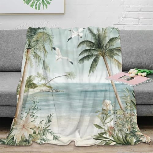 Couverture en flanelle 200x230cm imprimé vagues 3D pour canapé