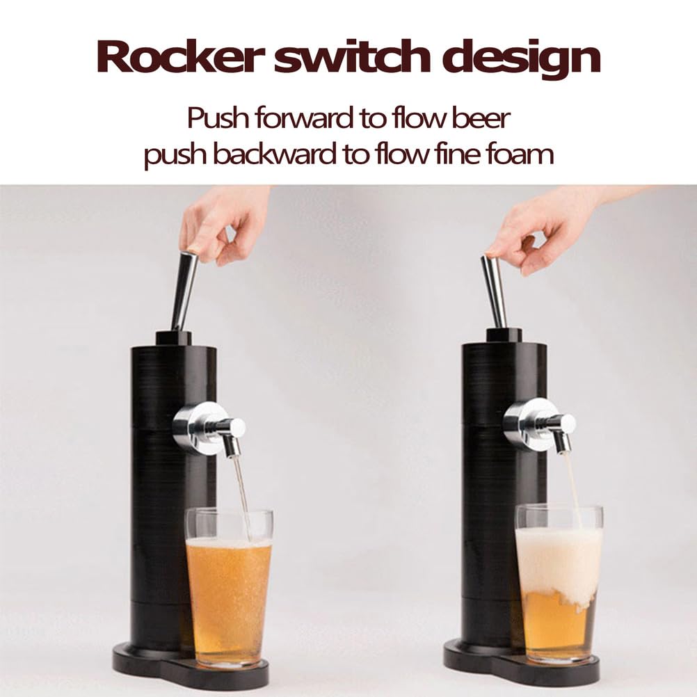 ultrasónico Dispensador de Cerveza, Maquina De espumante De Cerveza, Dispensador Grifo De Cerveza para Latas, Regalo para Los Amantes De La Cerveza,Negro