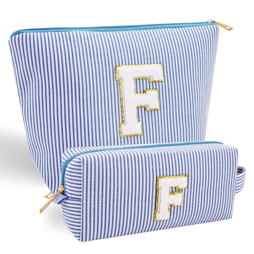 Kosmetiktasche Personalisiert, Kulturtasche Damen, Schminktasche Damen, Kulturtasche Mädchen Teenager, Kosmetiktasche Set für Mädchen Mama Geschenk Schwester Geschenk (F)