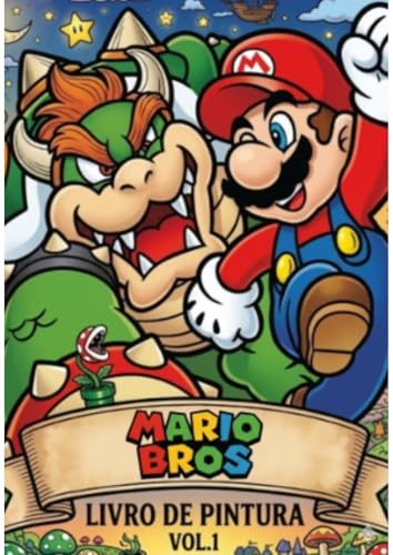 SUPER MARIO BROS:: livro de pintura VOL.1 (SAGA DE COLORIR) (Portuguese Edition)