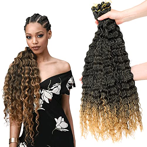 32 inch ocean wave crochet hair 6 packs ripple deep wave braiding…