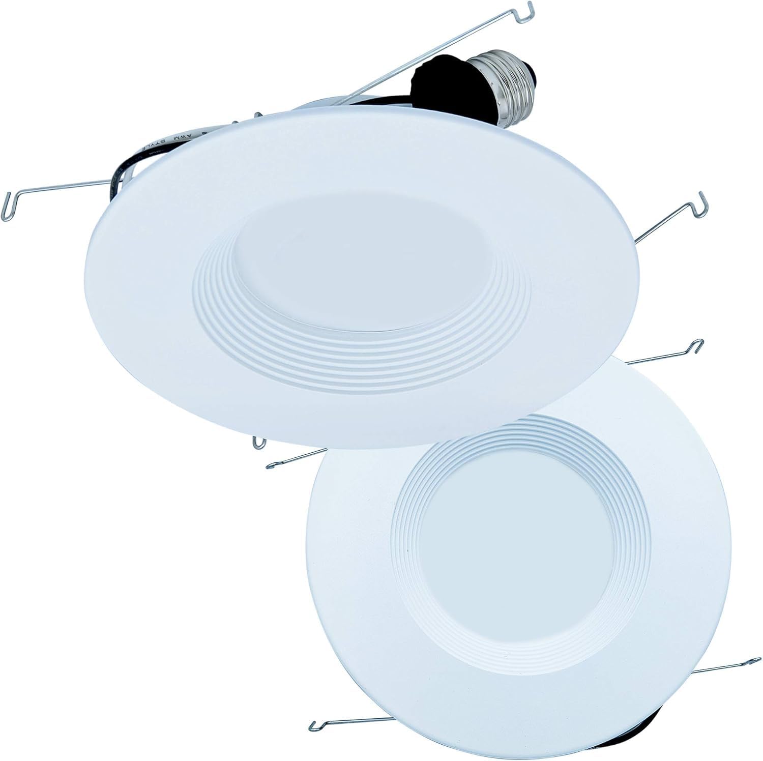Retrofit Recessed Lighting Fixture with Integrated LED Light, 5/6", 5 Color Temperature, Dimmable Baffle Trim Downlight, 14 Watt, 1200 Lumens, Easy Install, ES Qualified, UL Listed (4)