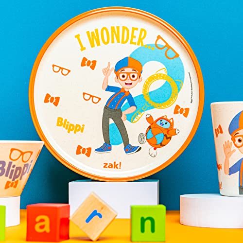 Image of Zak Designs Blippi Kids Dinnerware Plate, Bowl & Tumbler, 3-Piece Set