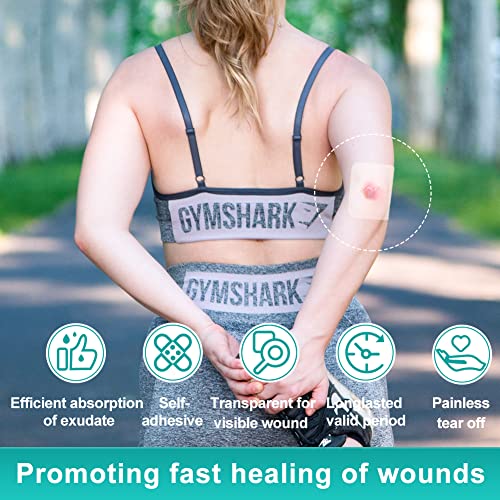 Dimora Hydrocolloid Wound Dressing, 10 Pack Ultra Thin 4" X 4" Large Patch Bandages With Self-Adhesive, Fast Healing For Bedsore, Burn, Blister, Acne Care, Sterile And Waterproof #TOP2
