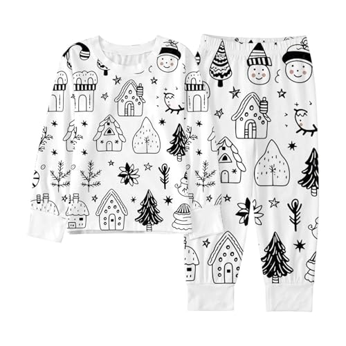 Pijama Infantil para Las Vacaciones, Ropa de Dormir Familiar a Juego para niños, Conjunto Acogedor de Forro polar153