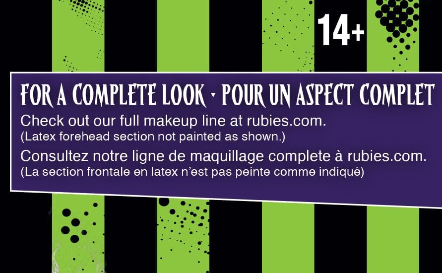 Miniatura 5 de Rubie's. Peluca blanca de disfraz Beetlejuice., talla única , Blanco