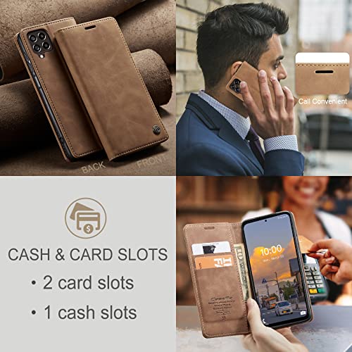 Capa Samsung Galaxy M53 Case Carteira de Couro Capa Suporte Magnético Função Flip Kickstand Protecto