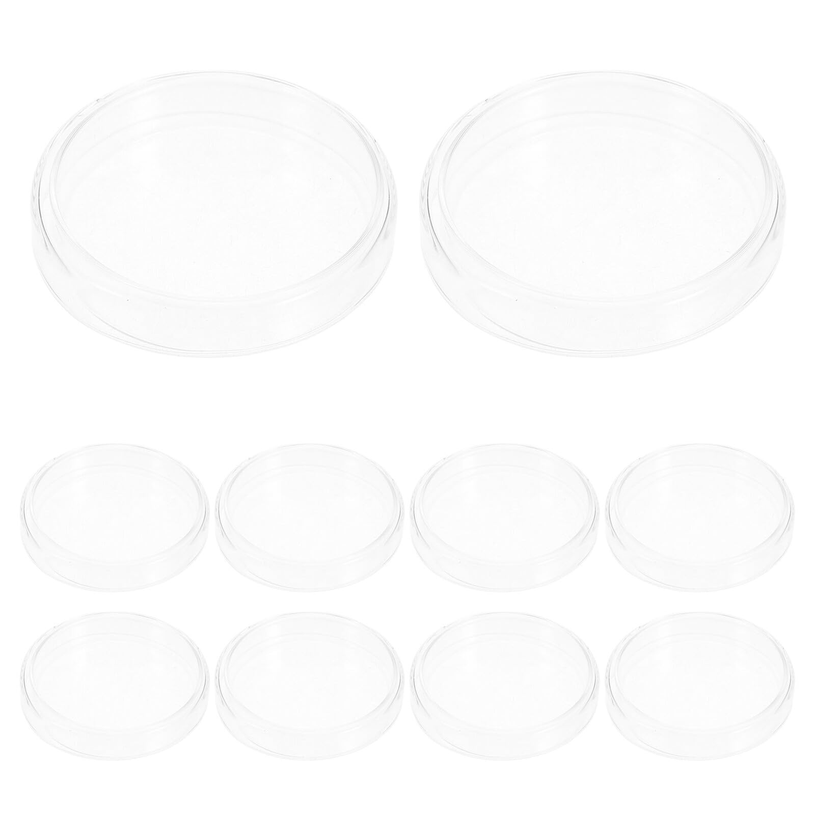 SHINEOFI Piastre Petri in Vetro 10 Pezzi 90mm con Coperchi Trasparenti per Esperimenti di Laboratorio Alta Trasparenza e Chiarezza Ottica per Colture e Feste a Tema Medico