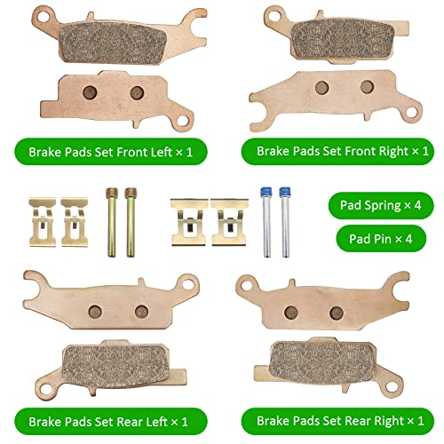 Front & Rear Brake Pads Sintered For Yamaha Grizzly 550 Grizzly 700 Yfm550 Yfm700, Oem# 3B4-W0045-00-00 3B4-W0045-10-00 #TOP6