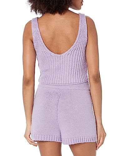 Image of The Drop Womens Sylvie Cotton Blend V-Neck Cropped Sweater Tank