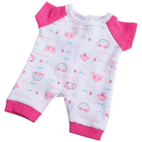Constructive Playthings Ensemble de 4 pyjamas lavables avec fermetures pour poupées de 25,4 cm