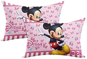 Kuber Industries Disney Printed Comfort Microfiber Filled Pillow for Bed Room, 16