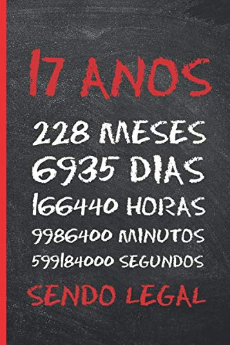 17 ANOS SENDO LEGAL: PRESENTE DE ANIVERSÁRIO CRIATIVO E ORIGINAL | CADERNO, DIARIO, NOTAS OU AGENDA.