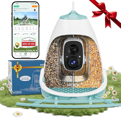 Smart Bird Feeder with Camera & Dual Seed Chambers