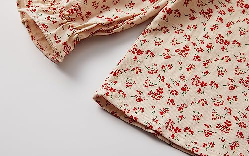 Image of Mud Kingdom Girls Blouse Shirts Spring Fall Long Sleeve Button-Down Top Ruffle Collar