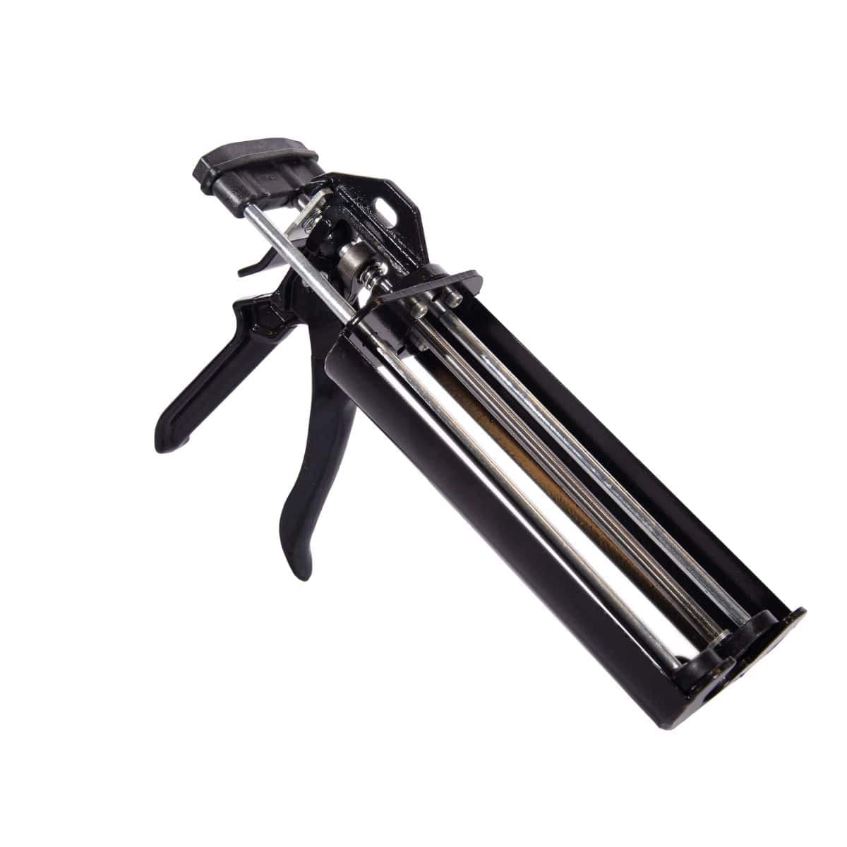 Black Twin Cartridge Caulking Gun For Dual Components (1:1 Mix Ratio) Up To 450Ml Manual Caulk Applicator Gun For Adhesives, Sealants, Epoxy