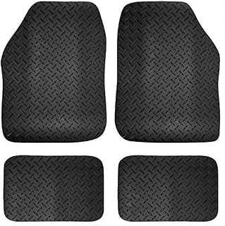 Carsio Universal Car or Van Floor Mats 4PC Set Non Slip Carpet with Black Edging