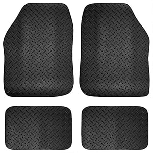 Carsio Universal Car or Van Floor Mats 4PC Set Non Slip Rubber