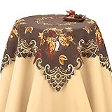 Embroidered Harvest Owls Table Linens Square, Square