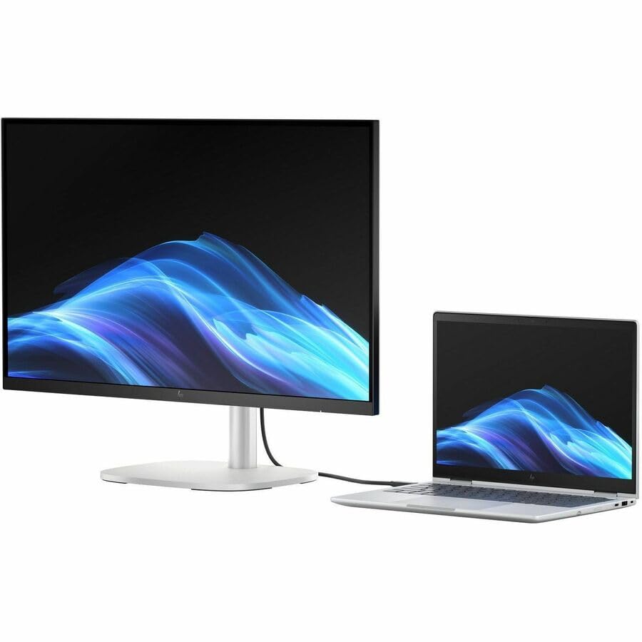 Image of HP EliteStudio 8 AiO G1i All-in-One Desktop Computer - Intel Core Ultra 5 235 - vPro Technology - 32 GB RAM - 512 GB SSD - 23.8 inch Full HD - Pike Silver - Intel Q870 Chip - 1920 x 1080 - Windows 11 Pro