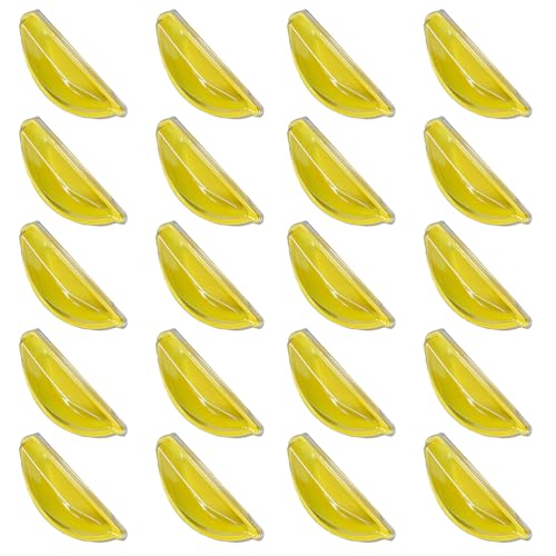Abaodam 40 Pcs Banana Case Plastic Containers Food Cake Containers with Lids for Dessert Cakes Cookies Salads Home Bakery and Cafe