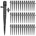 VooGenzek 40 Stücke 360 Grad Einstellbare Bewässerung Sprinkler, Bewässerung Tropfer for 4/7mm Schlauch, für Gewächshaus, Topfpflanzen, Grün Schwarz (mit Verbinder)