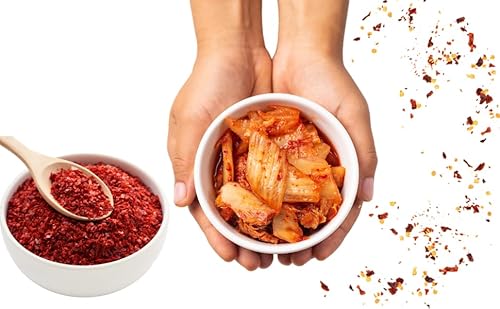 Gochugaru Pulver 500 g von der Grünen Essenz - gewürz für kimchi - Gochugaru Chiliflocken - Gochugaru Chili Flakes (500 Gramm)