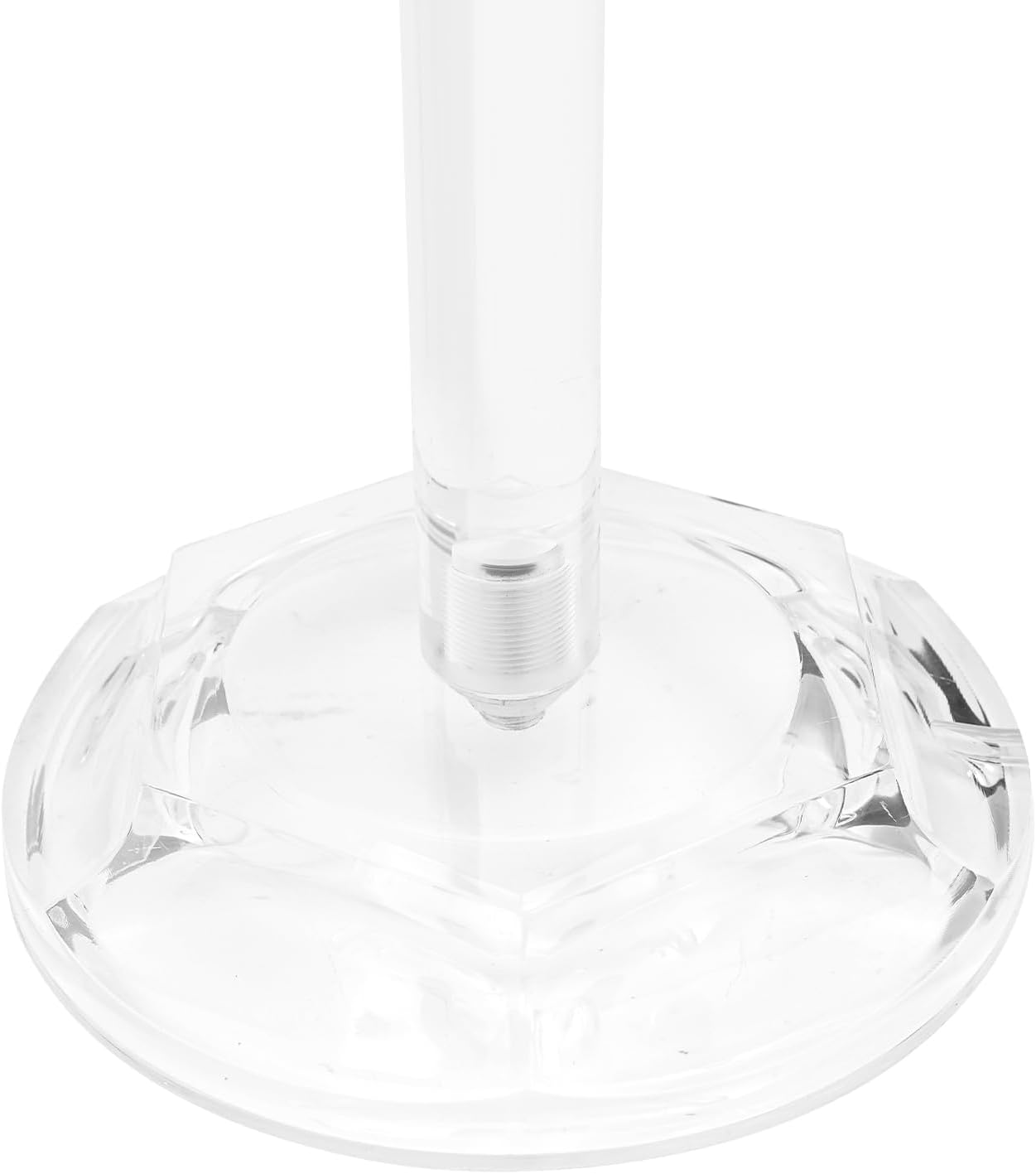 4 Pcs Acrylic Candelabra Centerpieces with Crystal Beaded, 5 Arm Clear Crystal Candlesticks Holder for Wedding, Candelabra Centerpiece Stands with Removable Lampshade for Party