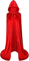 Vista 1 de Bata unisex con capucha de longitud completa, capa larga de terciopelo, disfraz de cosplay
