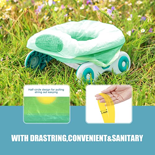 image for VISATOR Portable Travel Potty Chair Liners Bags Universal with Drawstr