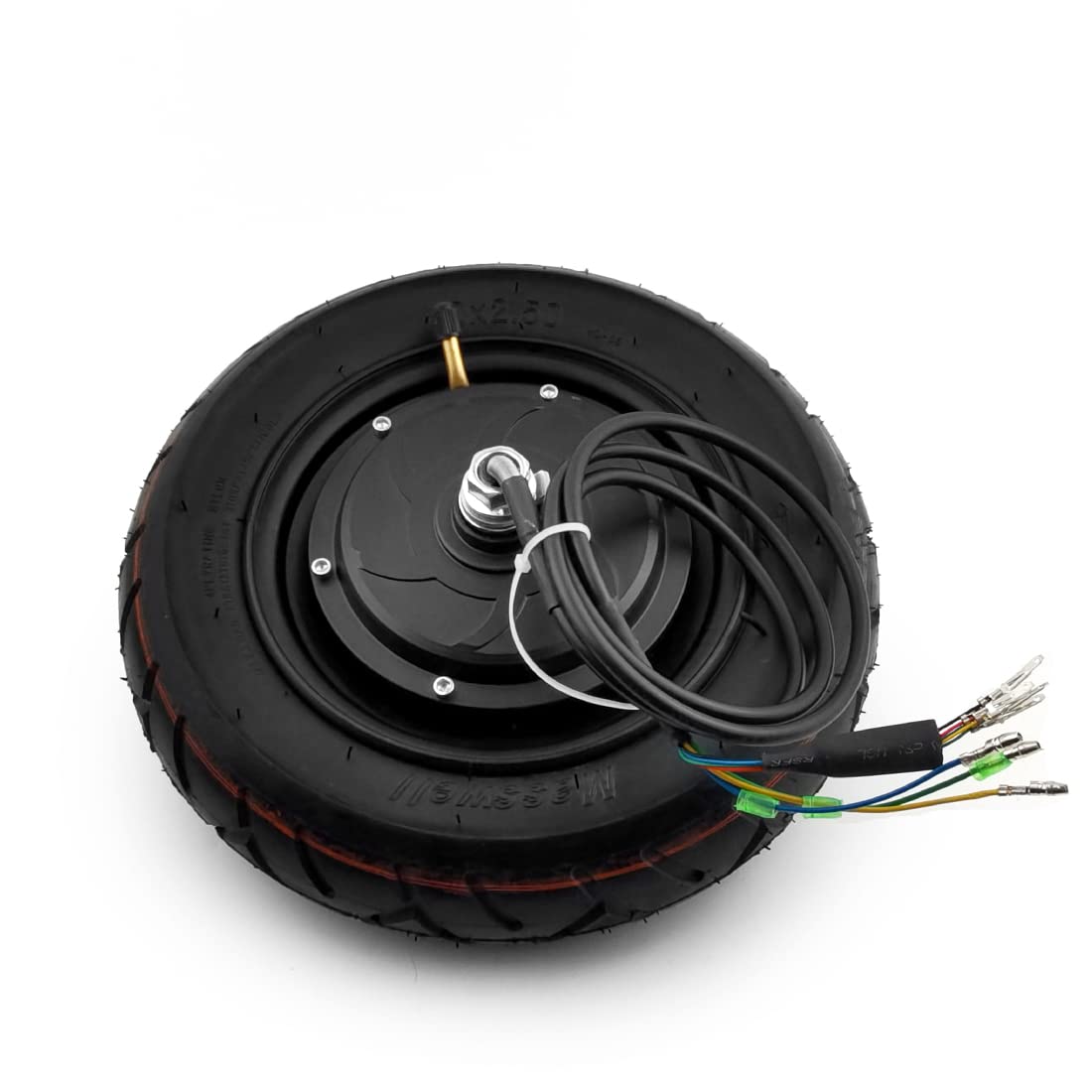Gearless 350W 10 Pouces Ultramince Brushless Moyeu Moteur 10x2.50 Roue D’entraînement De Pneu Taille Ouverte 85mm Pour Bricolage 10 « Vélo De Scooter Électrique (36V)