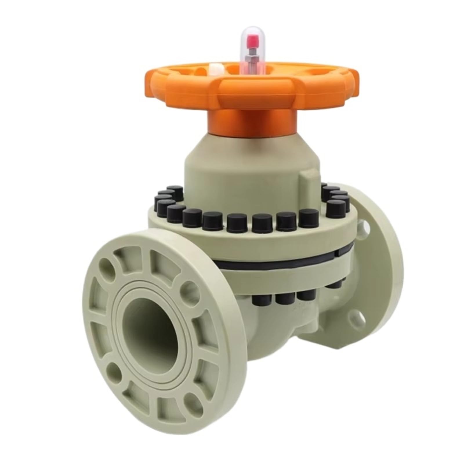 Flange Diaphragm Valves Food Grade SS316L 40mm Double Acting Pneumatic Control Sanitary Valve Gas