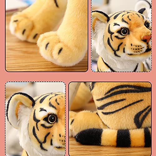 Tigers Plush Toy Stuffed Animal Plush Cat - By Tiger Tale Toys Cute Lifelike Tiger Stuffed Animals Animals Kids Toy Gift For Boy Baby Hug Tiger - Lifelike Stuffed Animal (11.8 In, Yellow Tiger) #TOP3