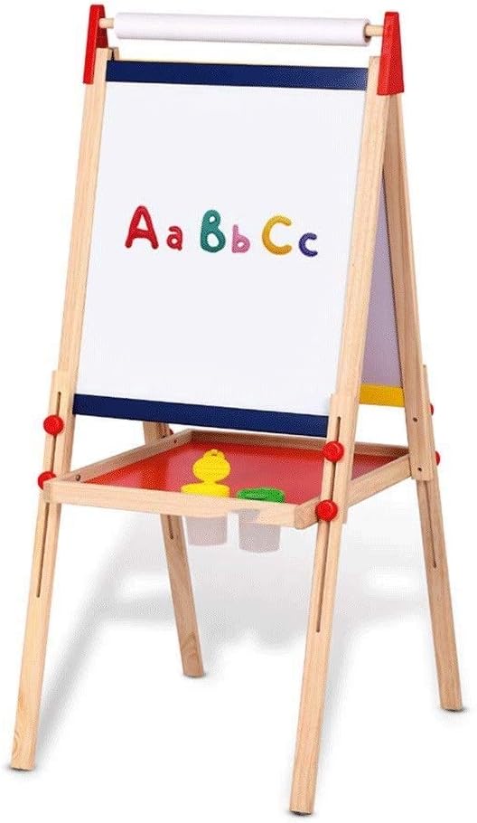 Wooden Children's Drawing Board Double-Sided Magnetic Blackboard can be Raised and Lowered Household Baby Painting Graffiti Writing