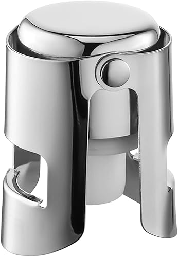 BETTFOR Tapones de champán con protector de champán de acero inoxidable con silicona de grado alimenticio a prueba de fugas que se mantienen