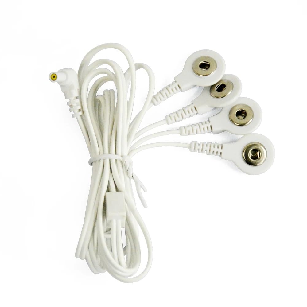 Replacement Premium TENS Lead Wires 2.35mm Shielded Plug to 4 Snap 3.5mm Connectors for TENS Units (Pack of 6) — Amazon image 3