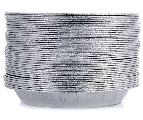 [50 Pack - 9" Size] Pie Pans - HEAVY-DUTY - Disposable Aluminum Foil