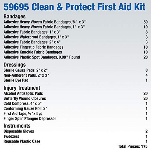 First Aid Only 59695 Clean & Protect Everyday Emergency First Aid Kit for Home, Work and Travel, 175 Pieces - Image 5