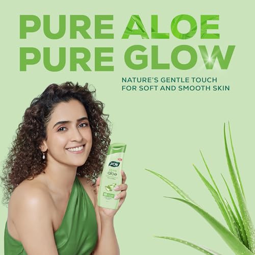 Image of Joy Pure Aloe Light Moisturising Body Lotion 300ml x 2 | 48 Hour Moisture | Soothes, Hydrates & Freshens | Ideal for Summers | For All Skin Types | Lightweight, Non Sticky & Non Greasy