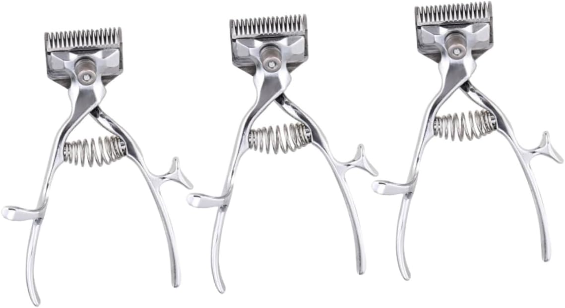NOLITOY 3Pcs Ultra Silence Manual Pet Grooming Tool Dog Cat Hair Trimmer Non Electric Pet Clippers for Grooming Easy to Use Pet Clipper