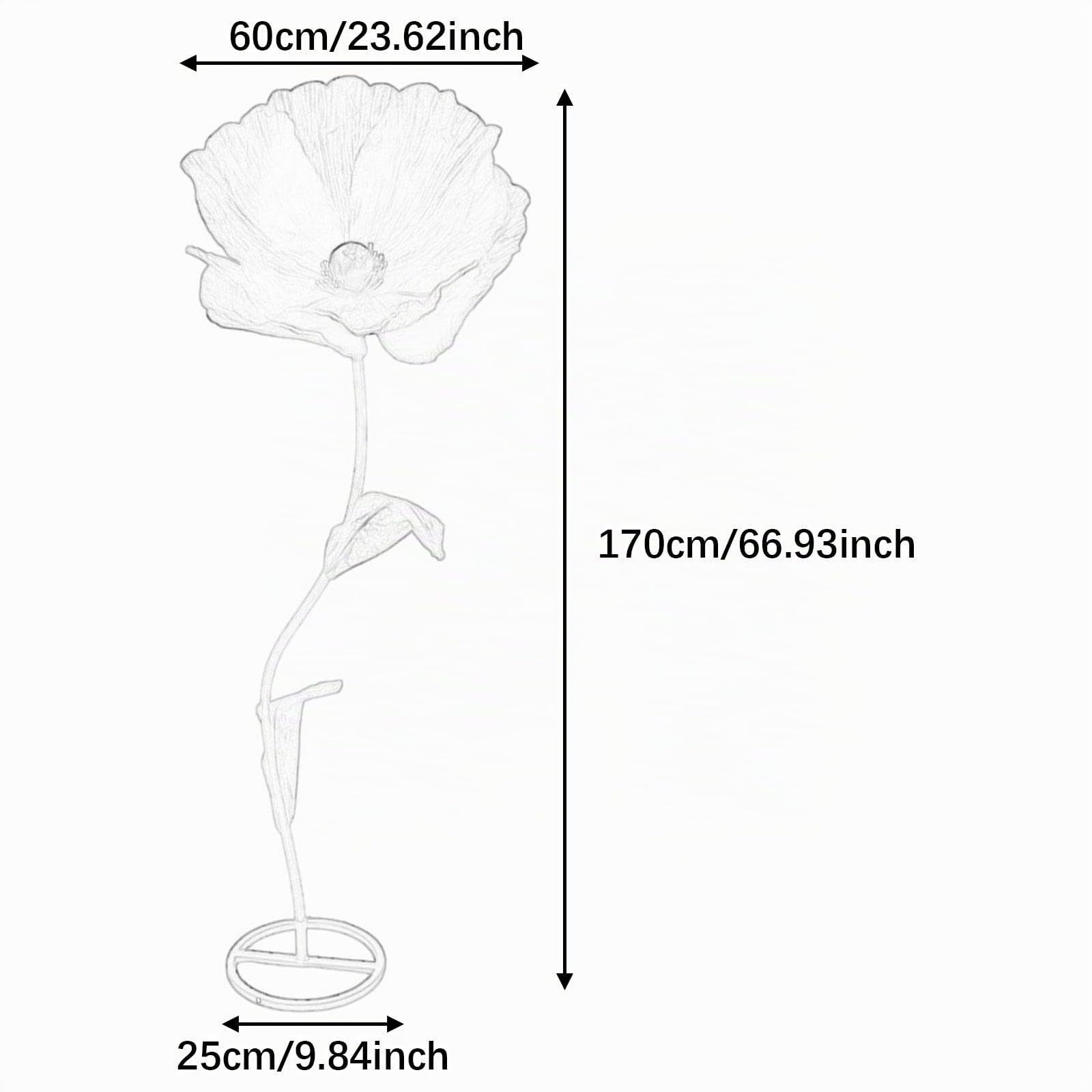 rockible Flor de Papel Artesanal Flor Gigante de Bodas con Base de pie Multipropósito Enorme Flor Artificial para Fiestas de cumpleaños, Champán Ligero