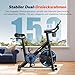 MERACH Heimtrainer Fahrrad mit Magnetischem Widerstand, Leises Hometrainer Fahrrad mit Verbesserter Stoßdämpfender Luftkissensattel, Eigener App, Stabiler H-Rahmen für besseren Halt, Bis 150KG